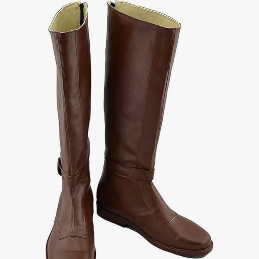 Brown Knee-High Leather Boots